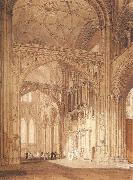 J.M.W. Turner, Interior of Salisbury Cathedral,looking towards the North Transept